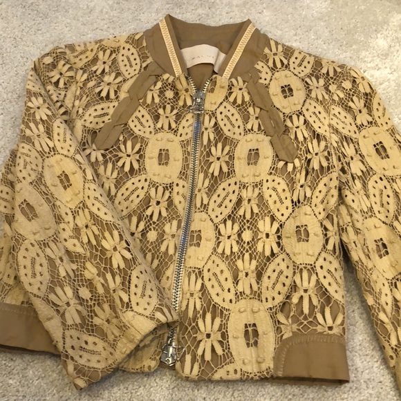 SCHUMACHER OPEN BROCADE CROPPED JACKET - Picture 2 of 9